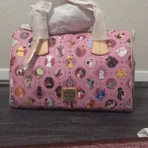 Disney Dooney and Bourke pink dogs satchel